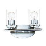 Corona Bathroom Vanity Light - Clear / Polished Chrome