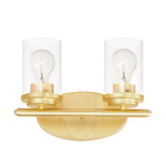 Corona Bathroom Vanity Light - Clear / Satin Brass