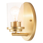 Corona Wall Sconce - Clear / Satin Brass