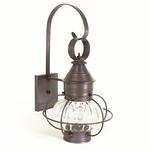 Onion 120V Outdoor Wall Sconce - Dark Brass / Clear Optic Glass