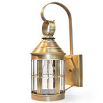 Heal 120V Outdoor Wall Sconce - Antique Brass / Clear Seedy