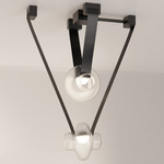 Etat-des-Lieux 2C Pendant - Black / Frosted Transparent