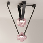 Etat-des-Lieux 2C Pendant - Black / Clear Pink