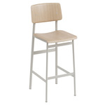 Loft Bar Stool - Oak + Grey