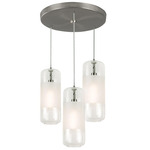 Hermosa Round Multi-Light Pendant - Satin Nickel / Clear