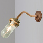 Bracket 7684 Canted Outdoor Wall Light - Sandblasted Bronze / Clear