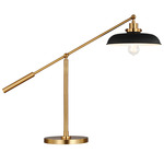 Wellfleet Wide Desk Lamp - Burnished Brass / Midnight Black