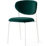 Cozy Chair - Matte Optic White / Forest Green Velvet