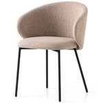 Tuka Crossweave Armchair - Matte Black / Taupe Crossweave