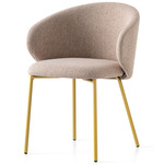 Tuka Crossweave Armchair - Painted Brass / Taupe Crossweave