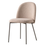 Tuka Tubular Base Chair - Matte Taupe Metal/ Taupe Crossweave