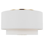 Sawyer Ceiling Light - Burnished Brass / White Linen