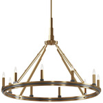 Emmala Chandelier - Brushed Natural Brass