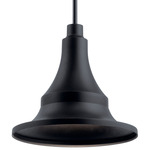 Hampshire Outdoor Pendant - Textured Black / Textured Black