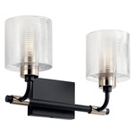 Harvan Bathroom Vanity Light - Black / Clear