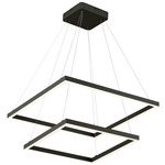 Piazza Chandelier - Black / Opal