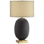 Hilo Wide Table Lamp - Black / Beige