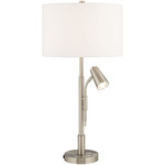 Hemet Table Lamp - Brushed Nickel / Off White