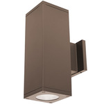 Cube 5IN Architectural Up or Down Beam Wall Light - Bronze / Clear