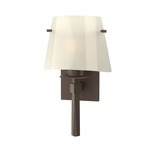 Beacon Hall Glass Cone Wall Sconce - Bronze / Ivory Art