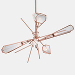 Harlow Large Chandelier - Satin Copper / Alabaster White Glass