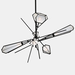 Harlow Large Chandelier - Blackened Steel / Alabaster White Glass