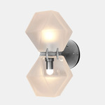 Welles Glass Double Wall Sconce - Satin Nickel / Alabaster White Glass