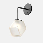 Welles Hanging Wall Sconce - Blackened Steel / Alabaster White Glass