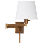 Virtue Wall Sconce - Natural Brass / White