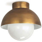 Montreux Ceiling Light - Natural Brass / White