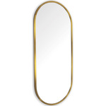 Doris Oval Mirror - Natural Brass