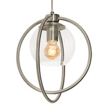 Jamie Pendant - Satin Nickel / Clear