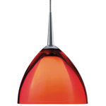 Rainbow LED Pendant - Chrome / Red