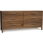 Mansfield Six Drawer Dresser - Natural Walnut