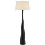 Montenegro Floor Lamp - Matte Black / Off White