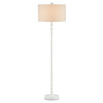 Gallo Floor Lamp - Antique White / Natural Cotton Flax