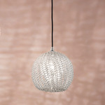 Luce Globe Pendant - Black Chrome / Tin Plated