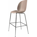 Beetle Bar / Counter Chair - Black Chrome / Sweet Pink