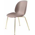 Beetle Dining Chair - Brass Semi Matte / Sweet Pink