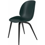 Beetle Dining Chair - Black Stained Beech / Dark Green