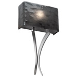 Carlyle Vertex Wall Sconce - Classic Silver / Smoke Granite