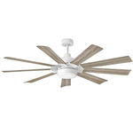 Turbine Smart Ceiling Fan with Light - Chalk White / Weathered Wood