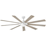 Turbine Smart Ceiling Fan with Light - Chalk White / Weathered Wood