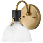 Argo Wall Sconce - Heritage Brass / Opal