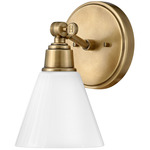 Arti Vanity Wall Sconce - Heritage Brass / Opal