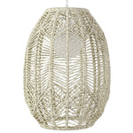 Bahia Outdoor Long Pendant - White / Whitewash Rattan