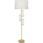 Alston Floor Lamp - Modern Brass / Oyster Linen