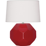 Franklin Table Lamp - Ruby Red / Oyster Linen