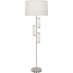 Alston Floor Lamp - Polished Nickel / Oyster Linen