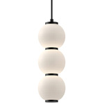 Bijou Globe Pendant - Matte Black / Opal Matte